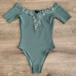 Topshop Sage Green Bodysuit